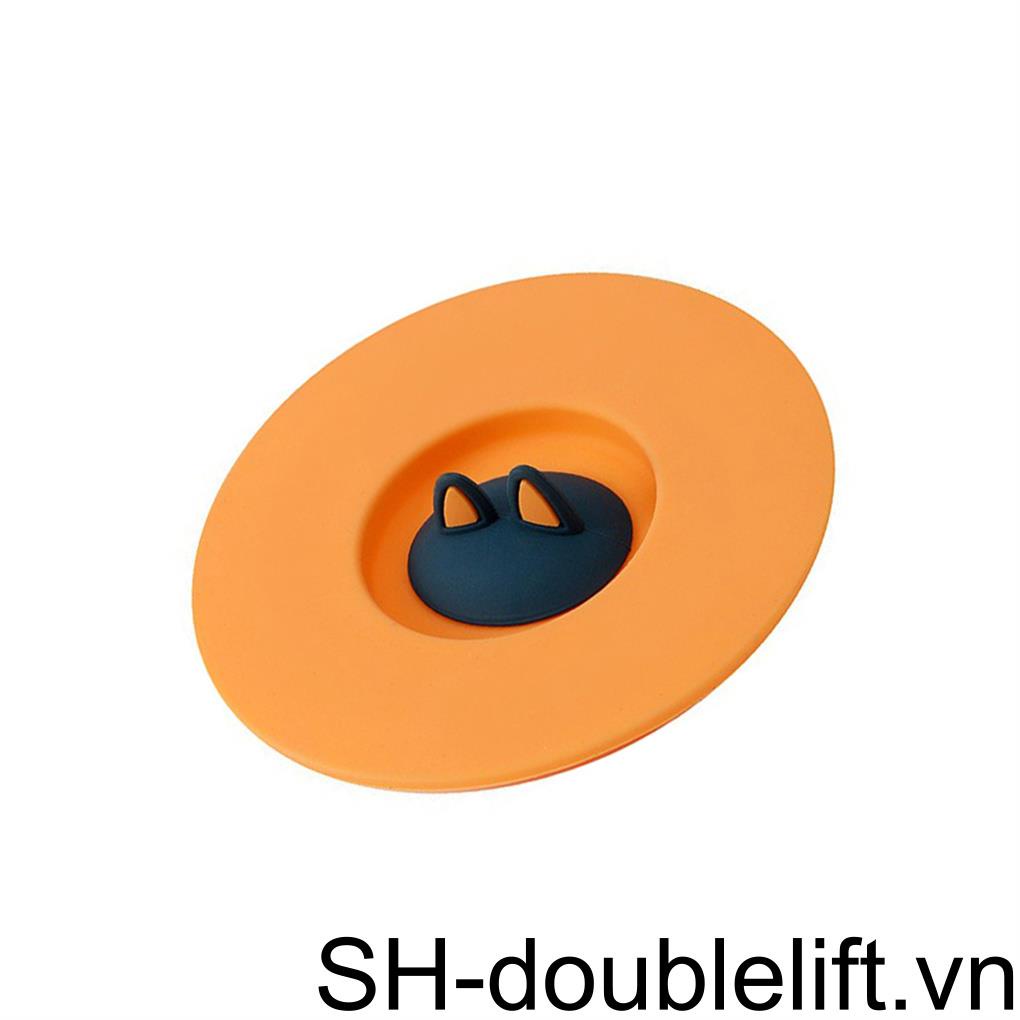 Nắp Đậy Cốc Uống Nước Có Giá Đỡ Muỗng Chống Tràn Tiện Dụng Cho Nhà Hàng