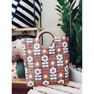 Túi vải quai gỗ handmade