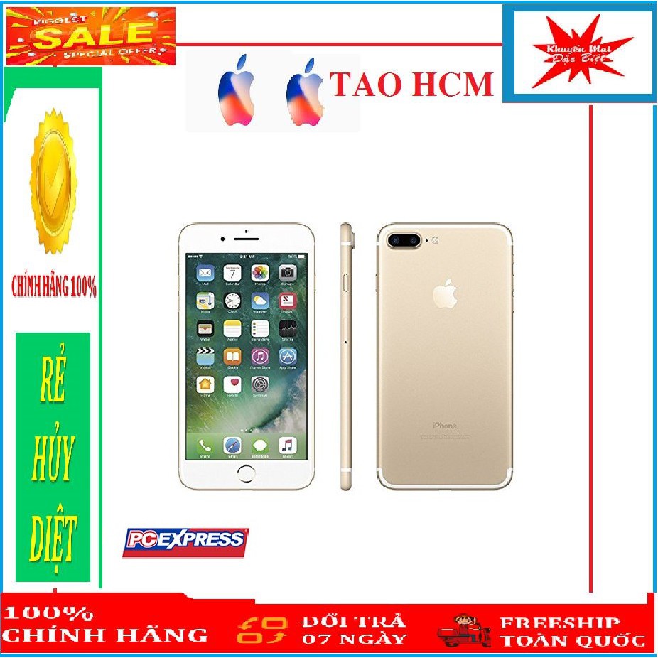 [Chính hãng]Điện thoại iPhone 7 plus 128GB  màu Đen Nhám, Hồng, Vàng Gold, Trắng cực chất
