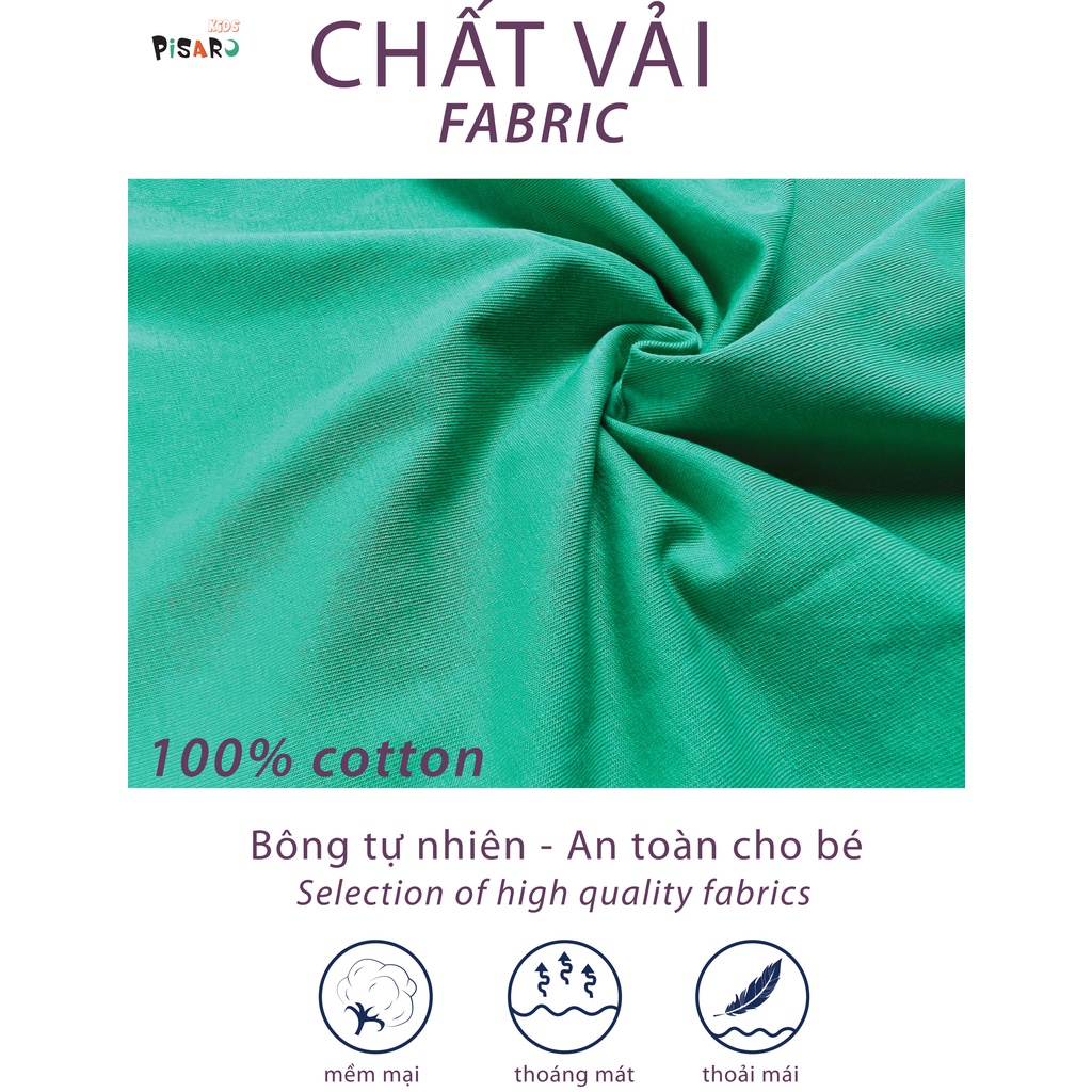 Áo Thun Trẻ Em Ngắn Tay PISAROKIDS Co Giãn, Áo Phông Cộc Tay Chất Cotton Đẹp Cho Bé Trai Bé Gái Từ 0-6 Tuổi Đẹp