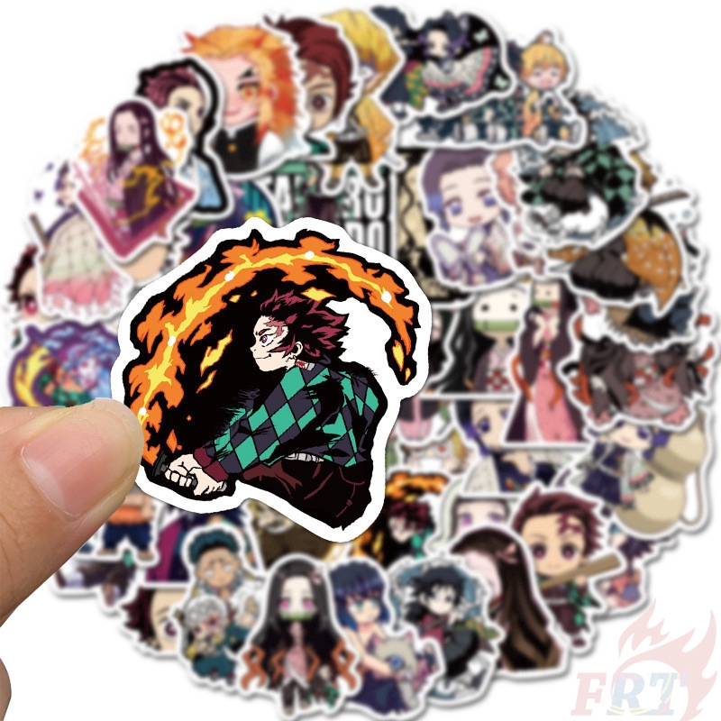 ❉ Demon Slayer: Kimetsu no Yaiba - Series 04 Stickers ❉ 50Pcs/Set Anime Mixed Luggage Laptop Skateboard Doodle Stickers