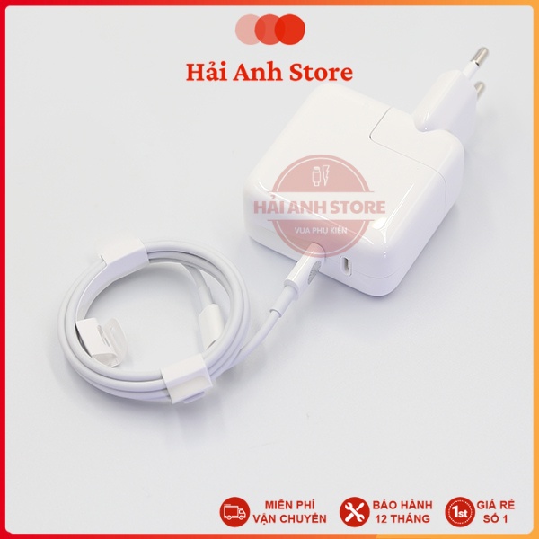 Củ sạc nhanh iP 35W 2 cổng USB-C hàng xịn, sử dụng từ x ~ 14, bảo hành 12 tháng đổi mới