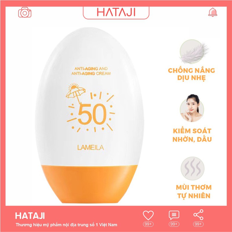 Kem chống nắng chính hãng Lameila trắng da SPF 50 bảo vệ da vượt trội