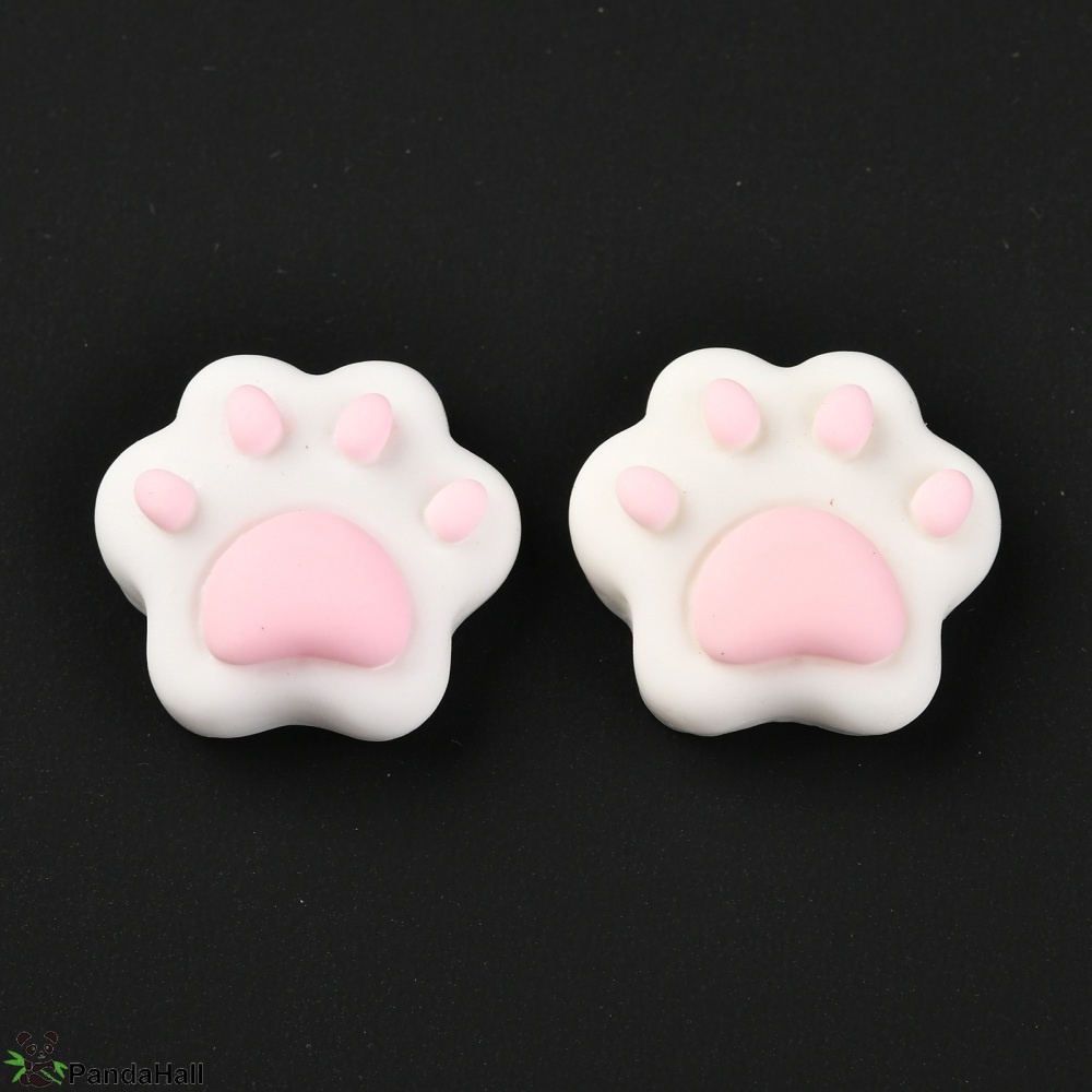 Set 10 Phụ Kiện Trang Trí Ốp Điện Thoại Bằng Nhựa Resin Hình Móng Vuốt Màu Trắng 17.5x19x7.5mm DIY