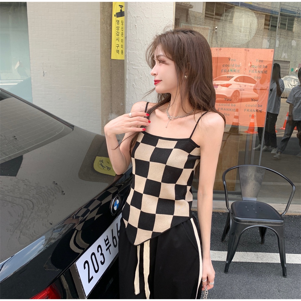 Hàng Sẵn_ Set áo len gồm áo khoác và áo hai dây thời trang cá tính