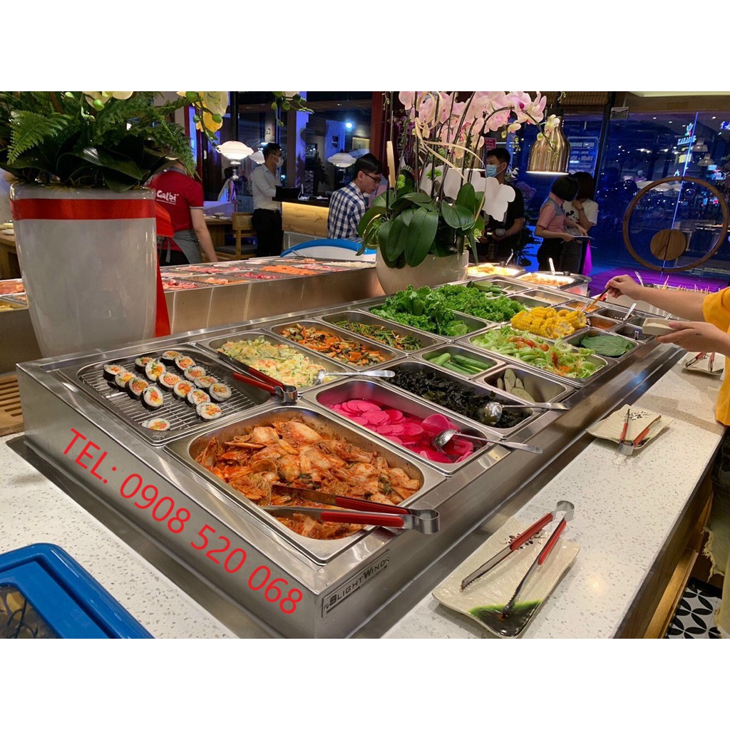 Quầy lạnh đựng thức ăn buffet