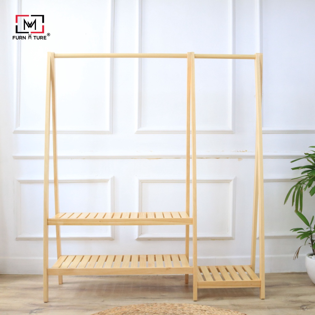 Nowship - Giá treo quần áo đôi lắp ráp Hàn Quốc nhiều màu - thương hiệu MW FURNITURE - Nội thất căn hộ