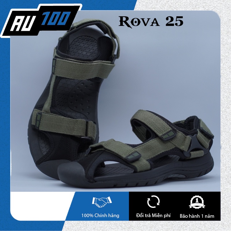 Sandal Nam Rova bít mũi 25 - màu rêu