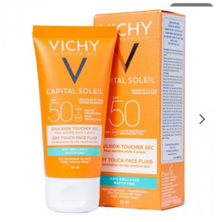 Kem chống nắng vicky capital soleil dry touch face fluid spf50 uva+uvb
