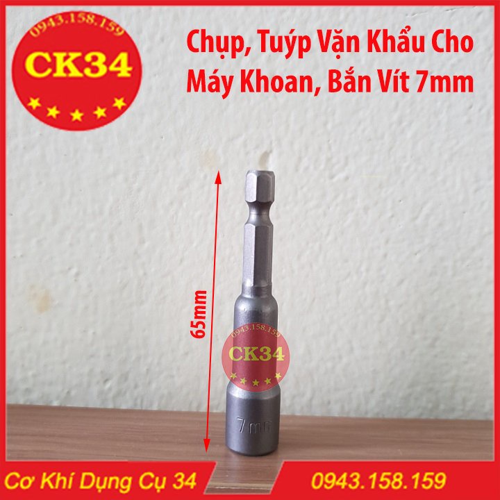 Bộ chụp bulong, vặn ốc bộ vặn khẩu 6-19mm cho khoan bắn vít dài 65mm hàng đài loan