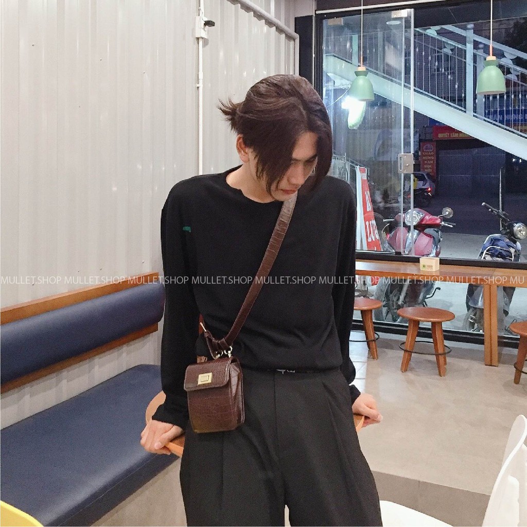 Áo Dài Tay Longtee Cotton Tăm xẻ tà Nam nữ Hàng thiết kế