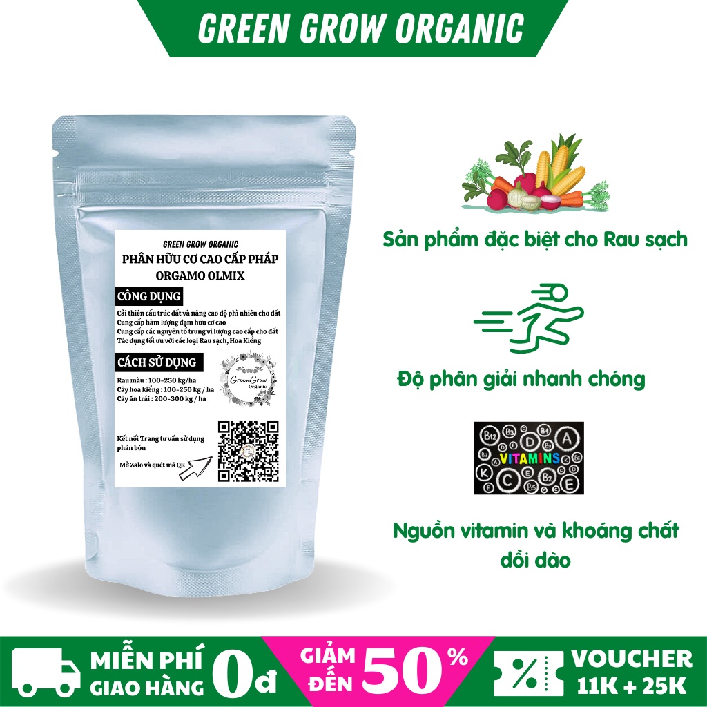 Phân bón hữu cơ dạng viên của Pháp loại phân hữu cơ humic cho hoa hồng hoa kiểng rau sạch MS133 GREEN GROW