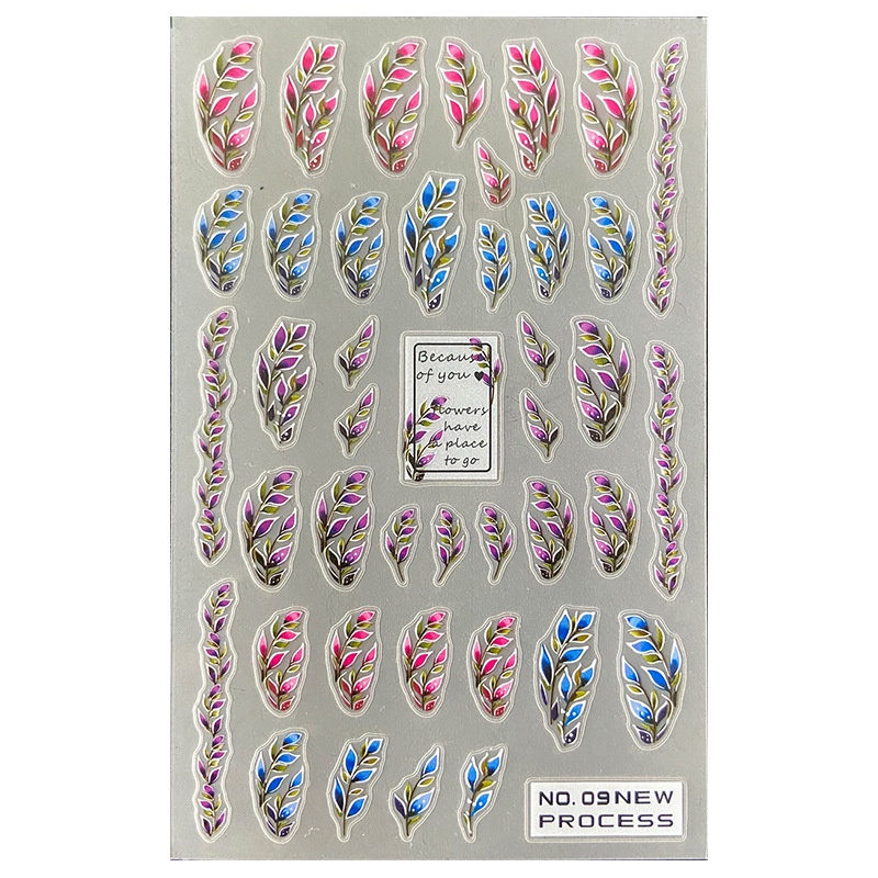 Miếng Dán Trang Trí Móng Tay Họa Tiết Hoa Tulip / Hoa Cúc 5d Xinh Xắn