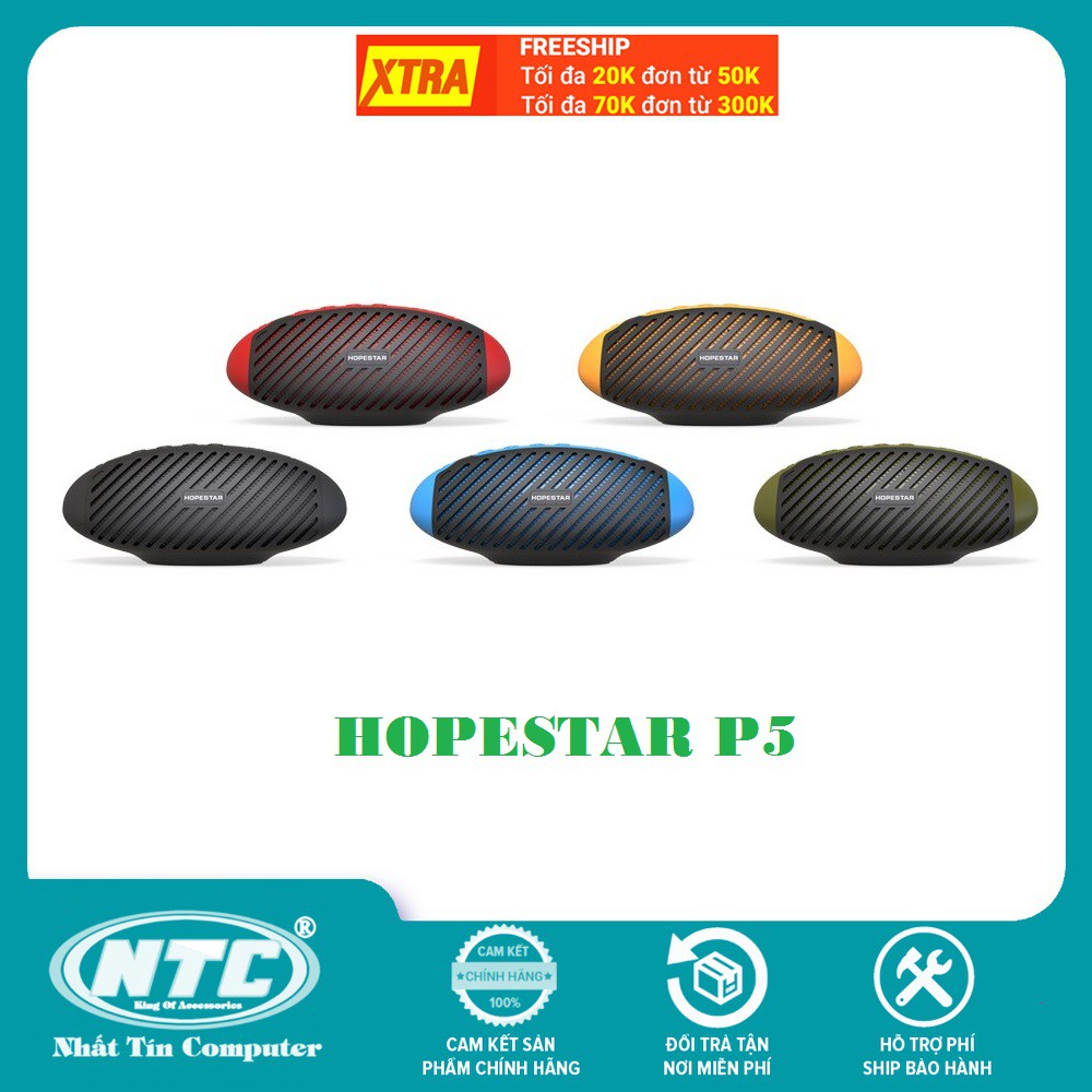 Loa bluetooth cao cấp Hopestar P5 công suất 6W, âm thanh cực hay, chống nước IPX5 (5 Màu)
