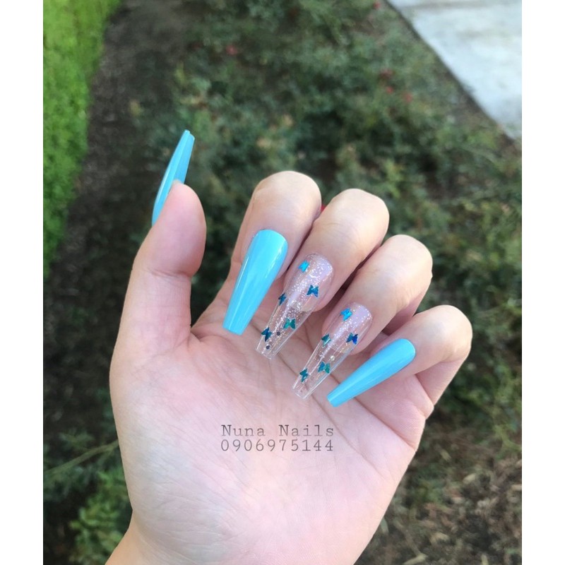 nailbox móng úp thiết kế bươm bướm  nhiều màu inbox đổi màu size shape đầy đủ phụ kiện CÓ NOW SHIP