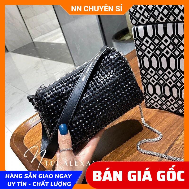 ( VIDEO THẬT) TÚI ĐÍNH ĐÁ LẤP LÁNH (ĐÁ RỜI KHÔNG PHẢI ĐÁ DÁN) - TÚI KẸP NÁCH SANG CHẢNH HN111 ⚡CÓ KÈM VIDEO⚡