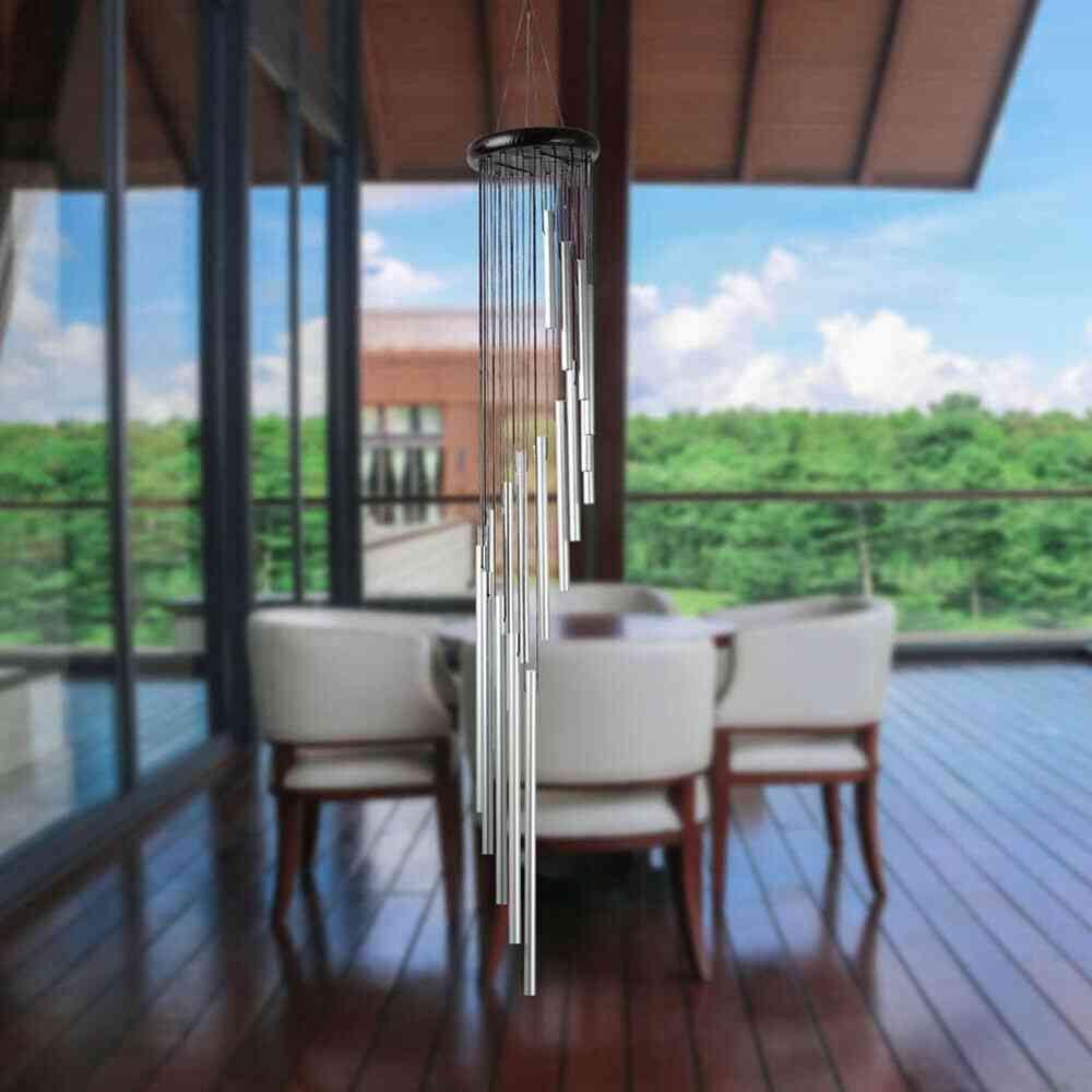 PINEVN Chuông Gió 18 Ống Treo Trang Trí Trong Nhà / Ngoài Trời Sáng Tạo