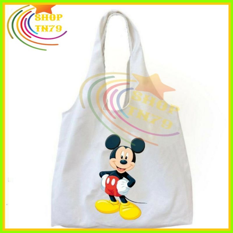 Túi đeo vai thời trang vải canvas mềm loại to đi hoc , đi chơi , đi làm đều rất đẹp - CHUỘT MICKEY