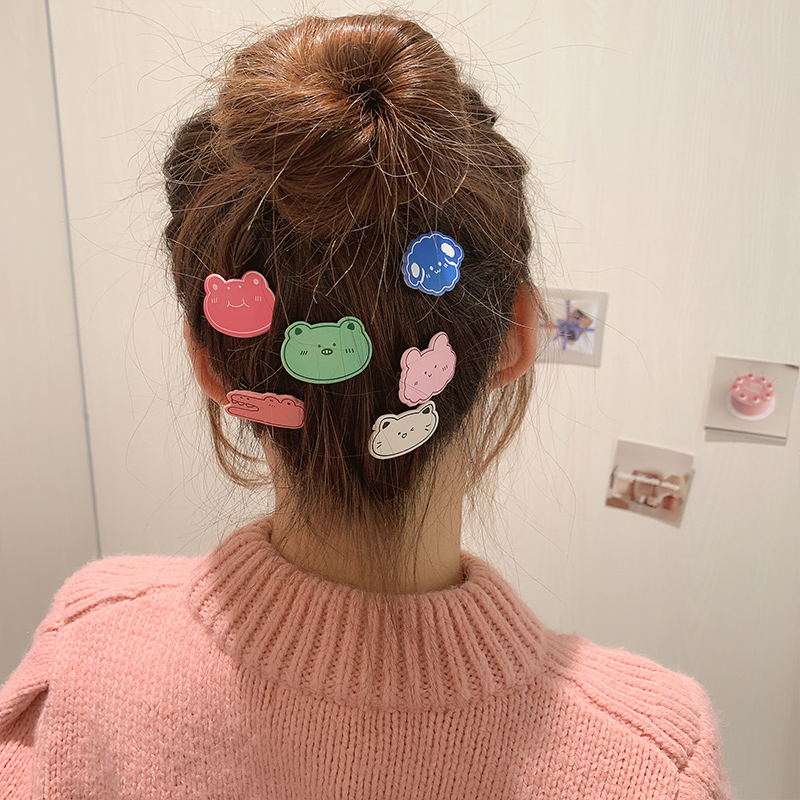 Kẹp Tóc Nhiều Màu Hình Động Vật Dễ Thương Cho Nữ