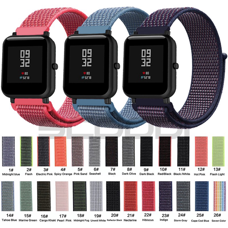 Màu mới! Dây Đeo Nylon Cho Đồng Hồ Thông Minh Huami Amazfit bip 3 / bip u pro / bip s Bit Pace Youth