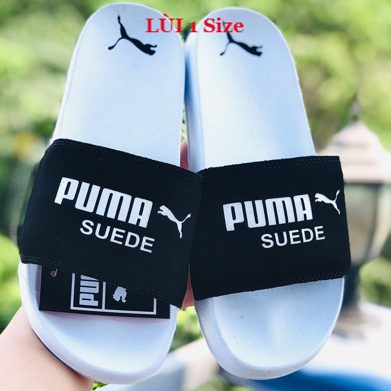 Dép unisex 𝐌𝐋𝐁 𝐏𝐔𝐌𝐀 ❤️FREESHIP + Hộp❤️ dép mlb bóng chày quai ngang thể thao nam nữ in PUMA da lộn, đế IP bền, 36-39