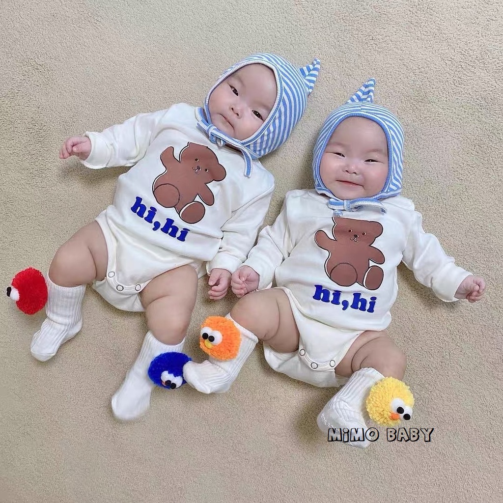 Tất cao cổ hoạt hình mắt chim cho bé Mimo Baby