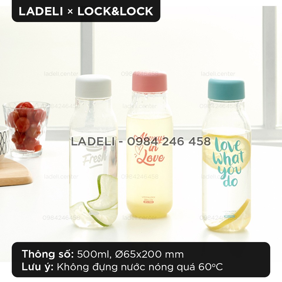 Bình nước nhựa LOCK&LOCK Milky HAP654 dung tích 500ml