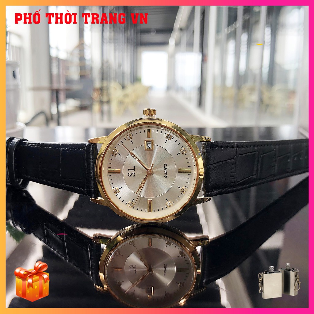 Đồng hồ nam SL 5281G , dây dây da 316L, full box , thẻ bảo hành 3 năm, mặt Sapphire chống nước, chống xước