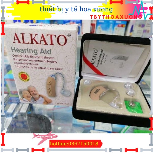[ Cao Cấp ] Máy Trợ Thính Alkato Đeo Vành Tai Nhỏ Gọn Model VT125 - Trợ Thính Cho Người Già
