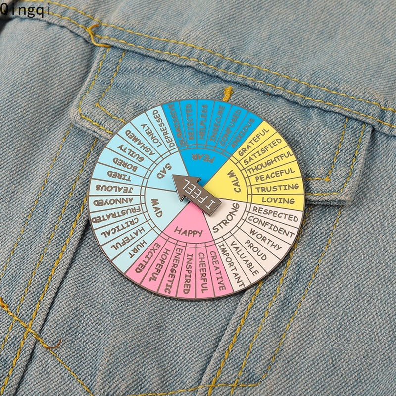 Ghim cài áo Miss Zoe tráng men in chữ I Feel Big Emotion vui nhộn sáng tạo thích hợp làm quà tặng cho bạn bè