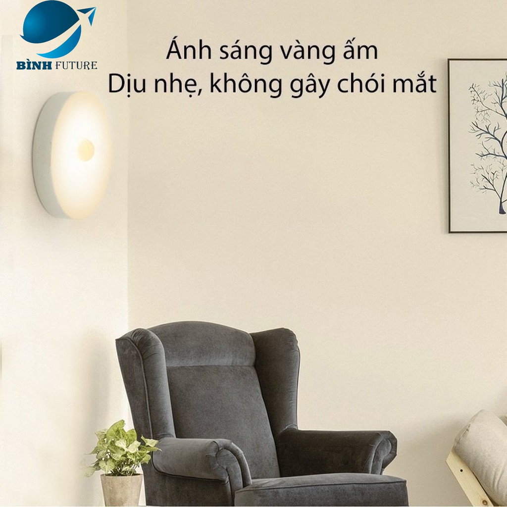 Đèn cảm ứng chuyển động, đèn Led dán tường cảm biến thông minh không dây dán tủ quần áo, cầu thang, phòng ngủ.