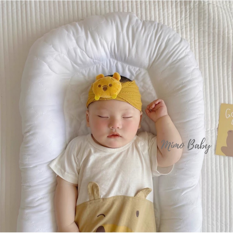 Băng đô thun bản to đính hình con vật ngộ nghĩnh cho bé BD65 Mimo Baby