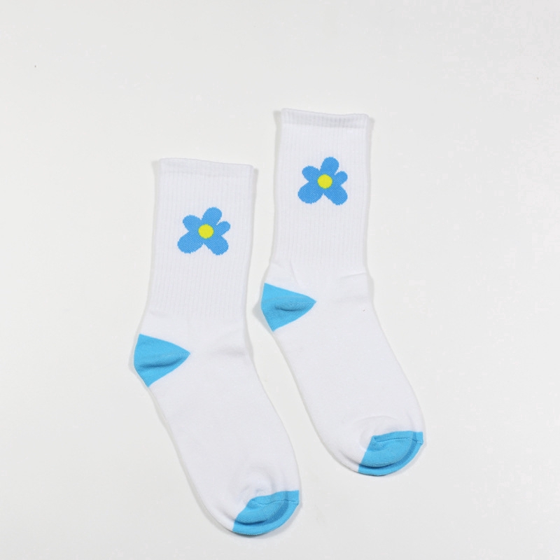 Vớ cotton in họa tiết hoa dễ thương cho nam nữ