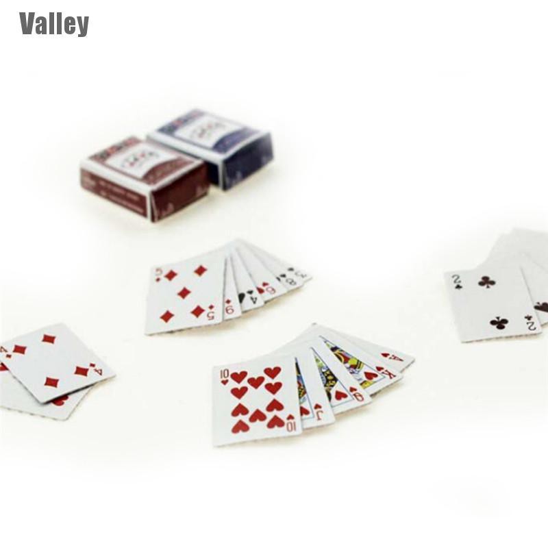 1 Bộ Bài Poker Trang Trí Nhà Búp Bê Tỉ Lệ 1: 6 / 1: 12