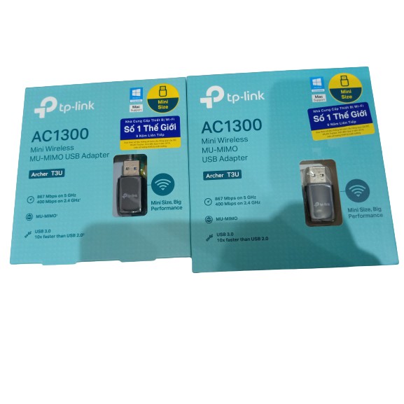 USB kết nối Wifi TP-Link Băng tần kép Chuẩn AC1300 Mpbs-Archer T3U -Hàng chính hãng