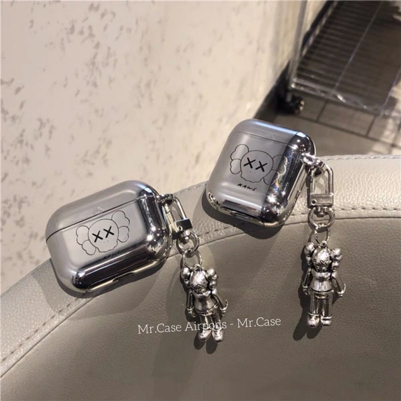 Case Airpods 1/2 /Pro Vỏ Ốp Tai Nghe Hình Kaw Tráng Gương Kèm Móc khoá - Mr.Case AirPods