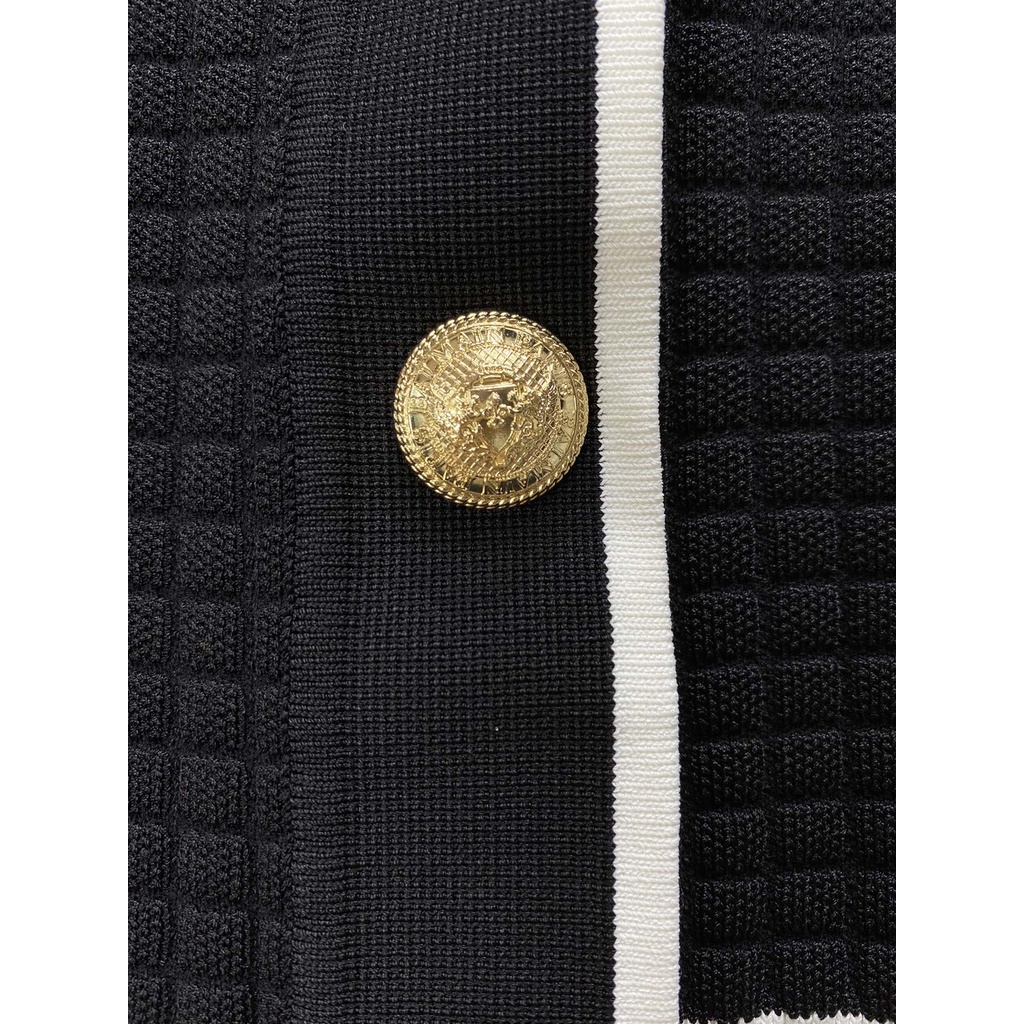 Áo khoác len croptop nữ thời trang cao cấp Balmain phong cách trẻ trung, thu hút