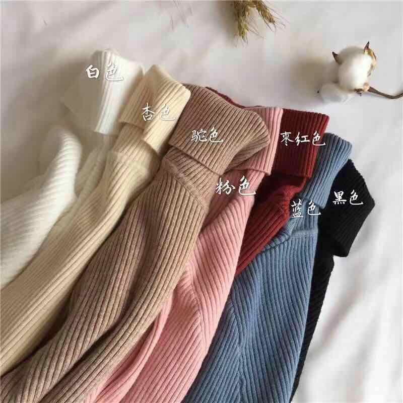 Áo Sweater Dệt Kim Cổ Lọ Tay Dài Màu Trơn Thời Trang 28587 | BigBuy360 - bigbuy360.vn