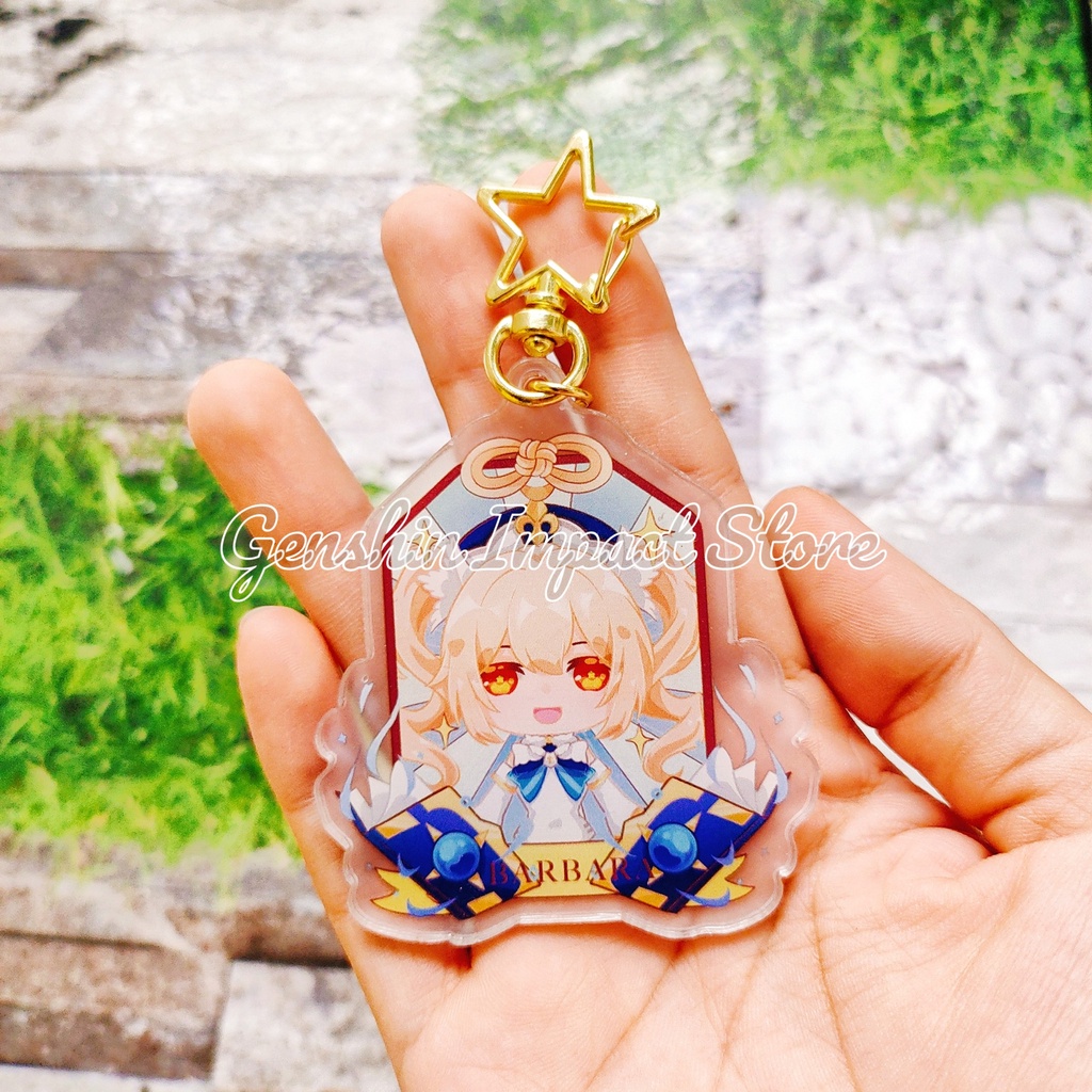 Barbara Móc khóa Genshin Impact ver may mắn M13 (in giữa acrylic)