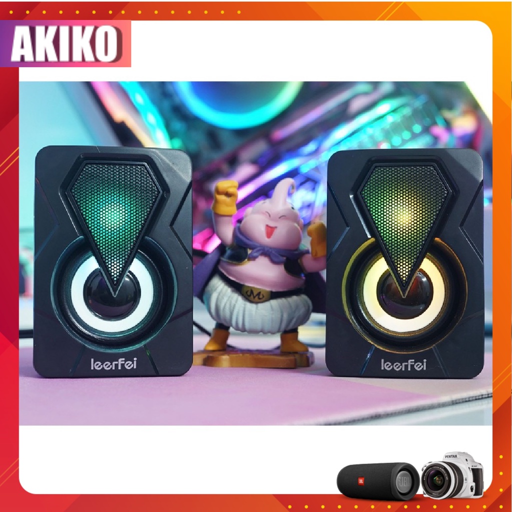 Loa máy tính để bàn YST 1046 2.0 có led RGB âm bass cực chất bảo hành 6 tháng chính hãng - AKIKO