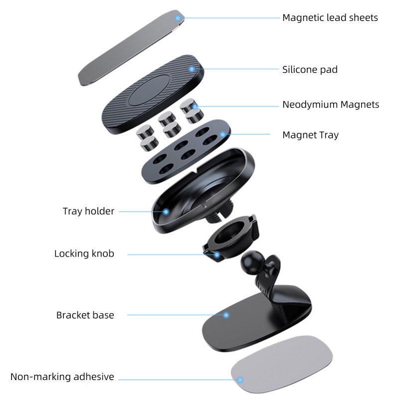 Giá đỡ điện thoại xe hơi FONKEN thiết kế từ tính xoay 360 độ thích hợp cho iPhone Samsung Huawei