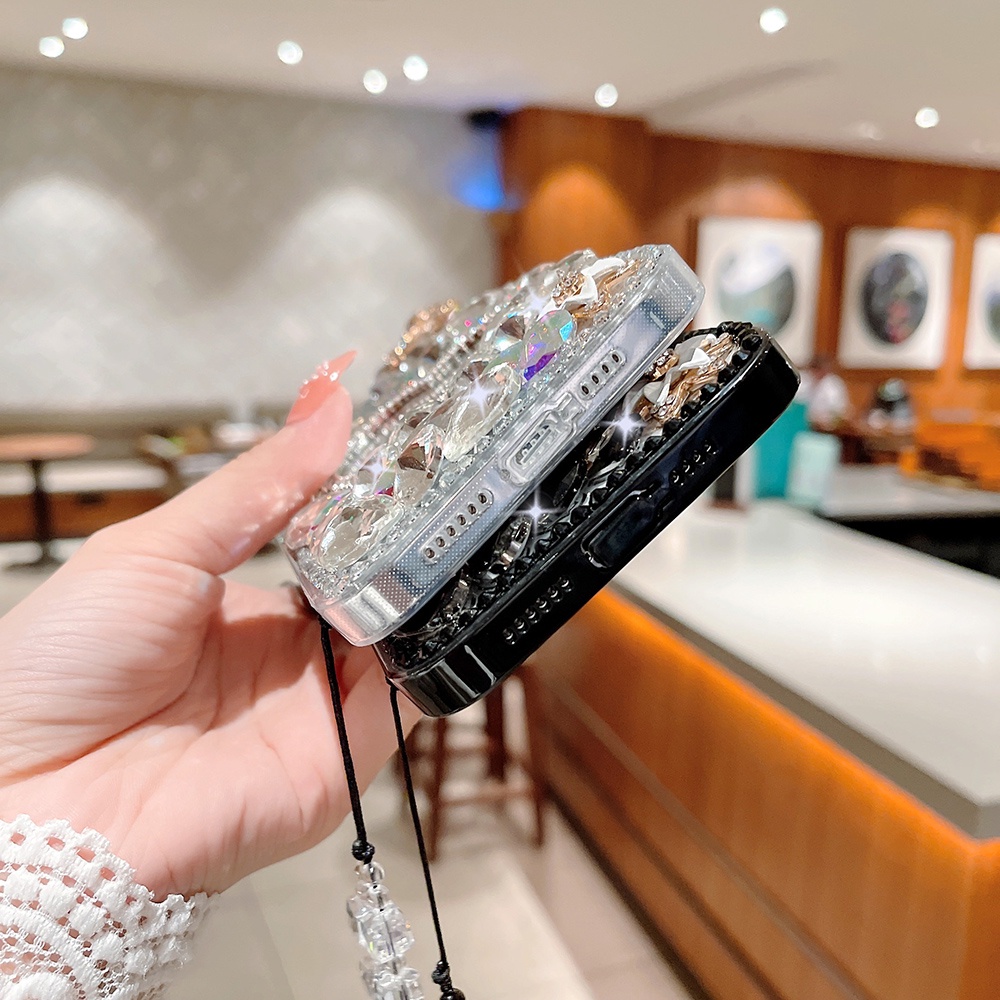 Ốp Điện Thoại Đính Đá Lấp Lánh Cho iphone 14 plus 15 14 pro max xr x xs max ip 11 12 13 pro max 7 8 plus se 2020
