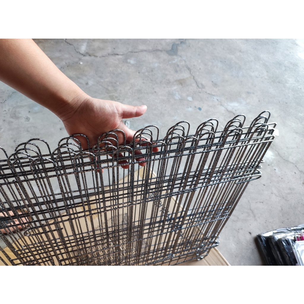 Bộ quây sắt 6 tấm 80x90cm màu vân đá cho chó mèo, Quây sắt gấp gọn sơn tĩnh điện