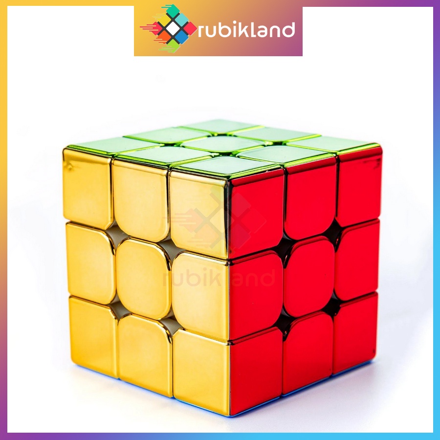 Rubik Cyclone Metallic 3x3 M Có Nam Châm Stickerless Mạ Kim Loại