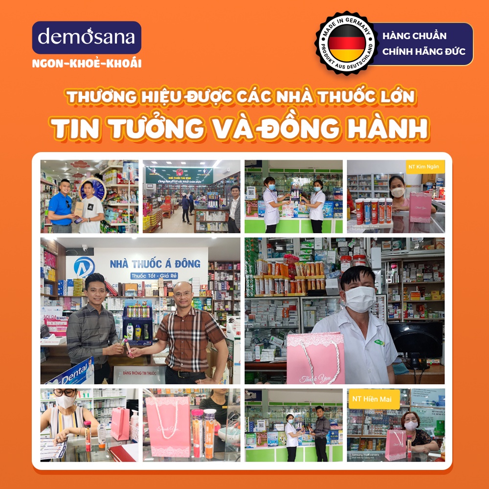 Viên sủi bổ sung 23 Vitamin và khoáng chất cần thiết cho cơ thể DEMOSANA SỦI VITAMIN A-Z VITAL