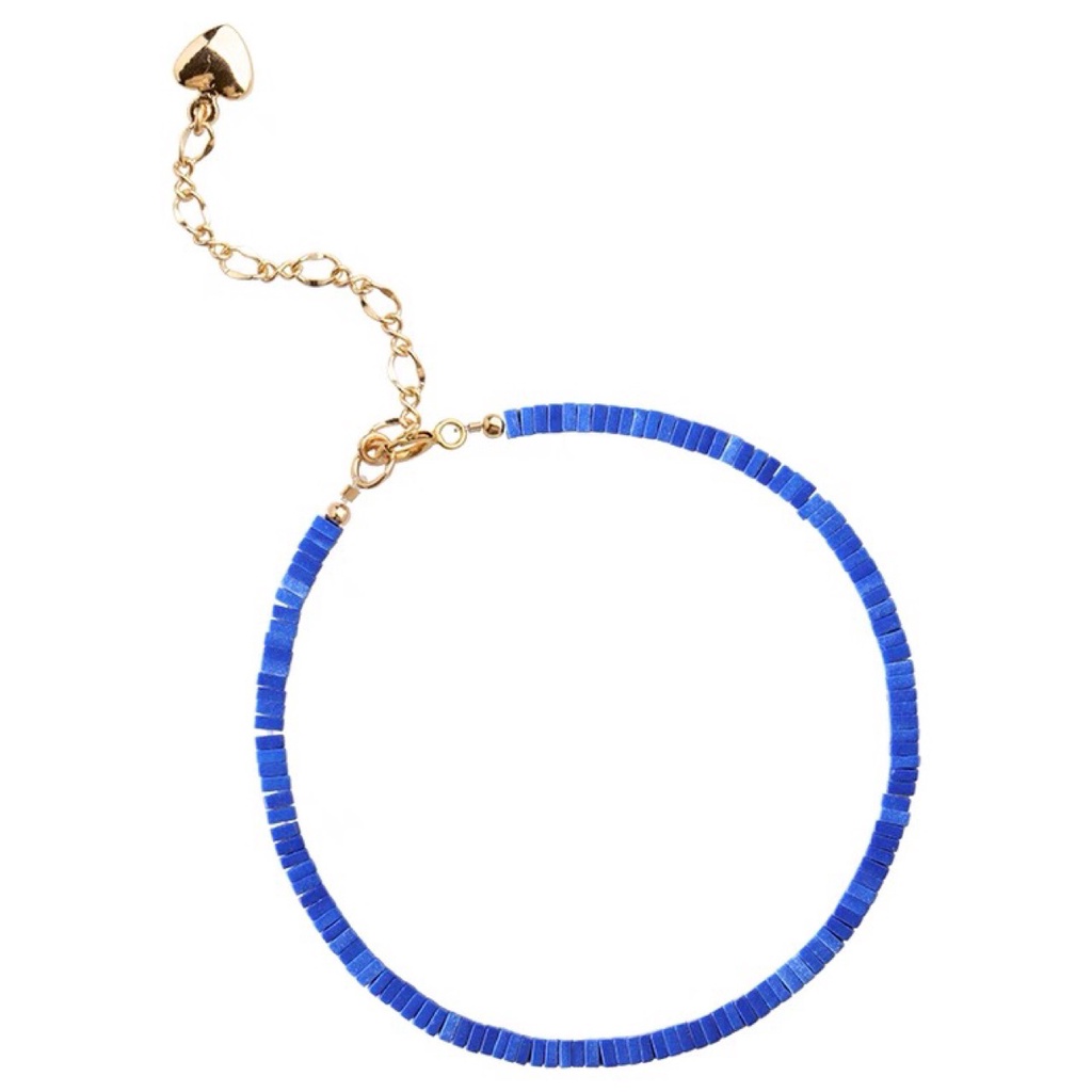 [Hàng Mới Về] Vòng Tay Chuỗi Hạt Đá Xanh Lam Phong Cách Cá Tính Thời Trang Mùa Hè Cho Nữ