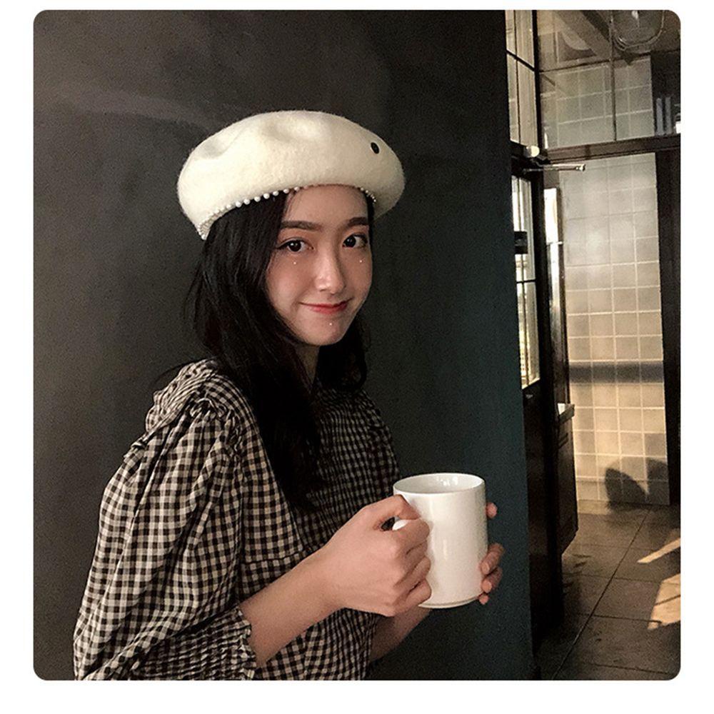 BSUNS Nón Beret Len Thời Trang Mùa Đông Ấm Áp Dành Cho Nữ
