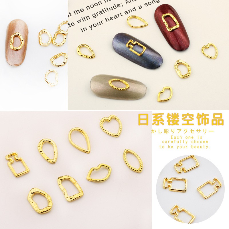 [Hàng mới về] Phụ kiện trang trí móng tay nghệ thuật bằng hợp kim thiết kế độc đáo thời trang