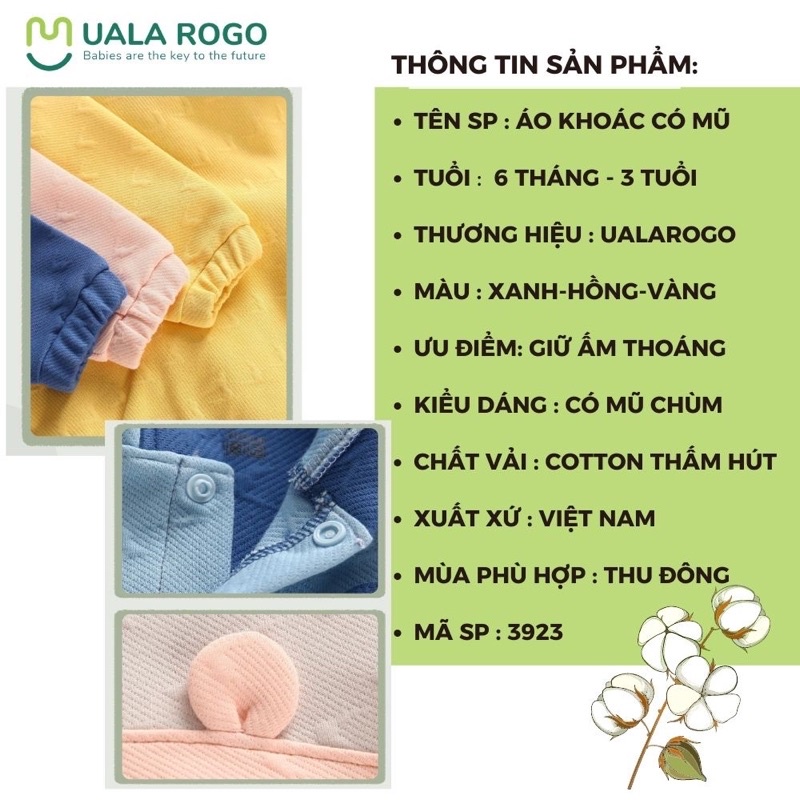 Áo khoác uala rogo tai gấu