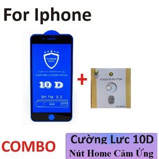 [👉 CƯỜNG LỰC 10D👈+Nút Home Cảm ứng]Cảm Ứng Nhạy X2 - SIÊU TRONG-SIÊU BỀN Cho Iphone 6/7/8/X